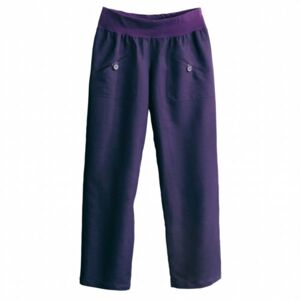 Blancheporte 7/8 rovné kalhoty s pružným pasem purpurová 40