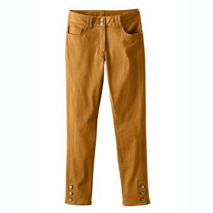 Blancheporte 7/8 kalhoty s knoflíky karamelová 42