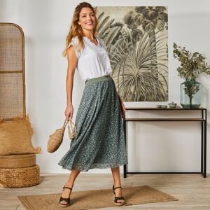 Blancheporte Dlouhá rozšířená sukně s minimalistickým designem bronzová 50
