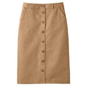 Blancheporte Rovná sukně na knoflíky karamelová 46