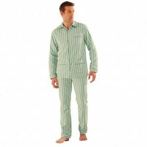 Blancheporte Klasické pyžamo, popelín zelená 127/136 (3XL)