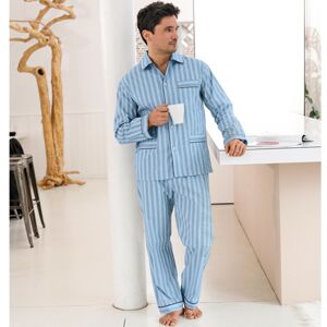 Blancheporte Klasické pyžamo, popelín modrá 117/126 (XXL)