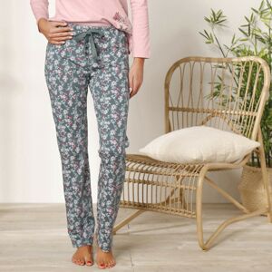 Blancheporte Pyžamové kalhoty s potiskem květin, bavlna bronzová 50