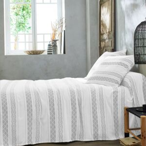 Blancheporte Přehoz na postel s tkanými pruhy šedá povlak na polštář 65x65cm