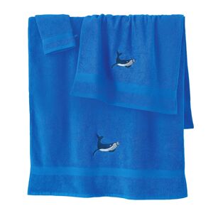 Blancheporte Froté 420g/m2 výšivka velryba tmavě modrá ručník 50x100cm+žínka