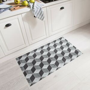Blancheporte Vinylový koberec, efekt 3D černá/šedá/bílá 120x170cm