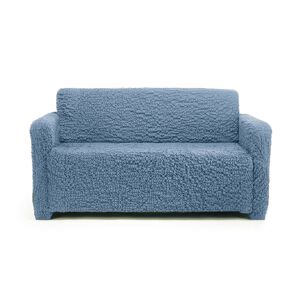 Blancheporte Extra pružný potah s plastickým vzorem na křeslo/pohovku s opěrkami nebeská modrá pohovka 3 místná