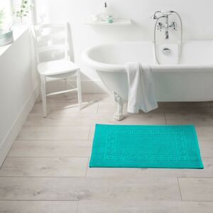 Blancheporte Koupelnová předložka s řeckým vzorem smaragdová čtverec 60x60cm
