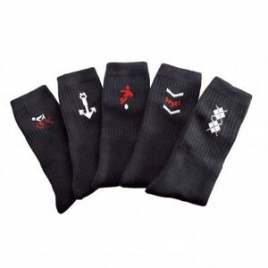Blancheporte Sada 10 párů sportovních ponožek s motivem černá 47/50