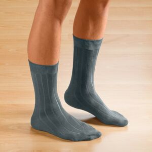 Blancheporte Ponožky s širokým lemem, sada 2 párů černá+šedá 43/46