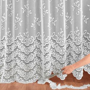 Blancheporte Upravitelná záclona z krajky bílá 420x240cm