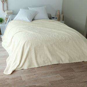 Blancheporte Jednobarevný taftový přehoz na postel, luxusní kvalita režná 160x230cm