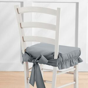 Blancheporte Jednobarevný potah na židli z plátna bachette perlová šedá 40x40cm