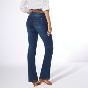 Blancheporte Strečové bootcut džíny v opraném vzhledu tmavě modrá 50