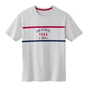 Blancheporte Pyžamové tričko s krátkými rukávy, polybavlna šedý melír 127/136 (3XL)