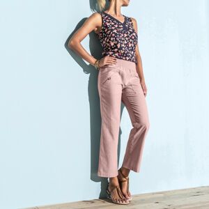 Blancheporte 7/8 rovné kalhoty s pružným pasem růžová pudrová 38