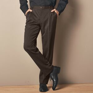 Blancheporte Kalhoty s pružným pasem, polyester/vlna oříšková 54