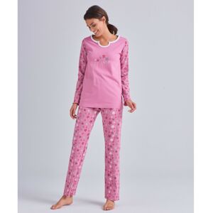 Blancheporte Pyžamo s potiskem květin, s kalhotami růžová 54