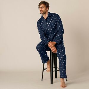 Blancheporte Flanelové pánské pyžamo se vzorem nám.modrá 87/96 (M)