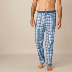 Blancheporte Sada 2 rovných pyžamových kalhot kostka modrá/šedá 60/62