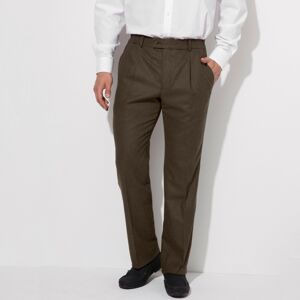 Blancheporte Kalhoty s vysokým pasem, bez záševků, polyvlna oříšková 56