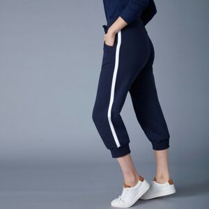 Blancheporte 3/4 sportovní kalhoty, dvoubarevné nám.modrá/bílá 54