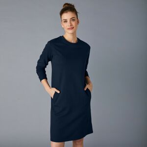 Blancheporte Rovné meltonové mikinové šaty indigo 50