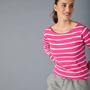 Blancheporte Pruhované tričko z bio bavlny, eco-friendly růžová/bílá 42/44