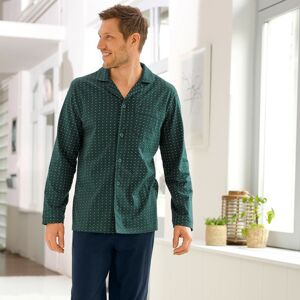 Blancheporte Pyžamová košile s potiskem a dlouhými rukávy zelená 127/136 (3XL)