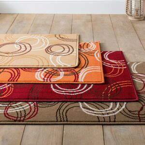 Blancheporte Kuchyňský koberec s potiskem kruhů bordó 60x110cm