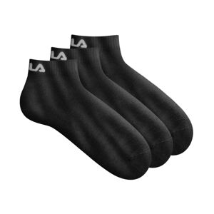 Blancheporte Sada 3 párů krátkých ponožek "Training" černá 39/42