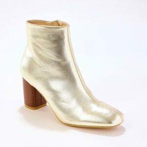 Blancheporte Kotníkové boty na podpatku, zlatý lesk zlatá 38
