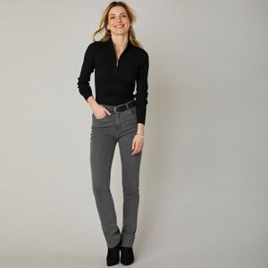 Blancheporte Strečové rovné džíny, střední výška postavy tmavě šedá 36
