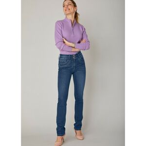 Blancheporte Rovné strečové džíny v opraném vzhledu modrá 46