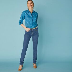 Blancheporte Strečové rovné džíny, střední výška postavy modrá 44