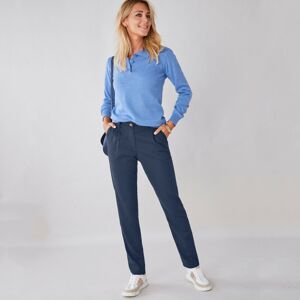 Blancheporte Chino jednobarevné kalhoty námořnická modrá 36