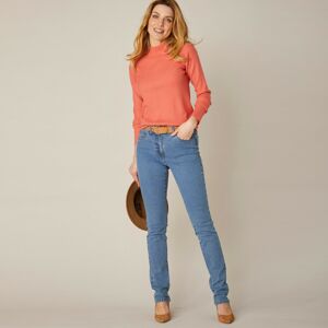 Blancheporte Strečové rovné džíny, malá výška postavy sepraná modrá 36
