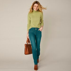 Blancheporte Rovné strečové džíny, barevné smaragdová 42