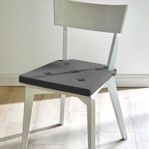 Blancheporte Sada 2 jednobarevných čtvercových podsedáků na židli antracitová 40x40 cm