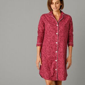 Blancheporte Flanelová noční košile s límečkem a potiskem koťátek růžová 34/36
