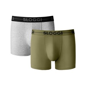 Blancheporte Sada 2 krátkých boxerek "Go" khaki+šedá XL