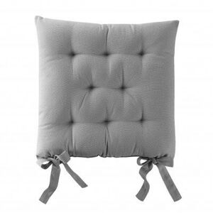 Blancheporte Sada 2 jednobarevných podsedků na židli zn. Colombine perlová šedá 40x40x7cm