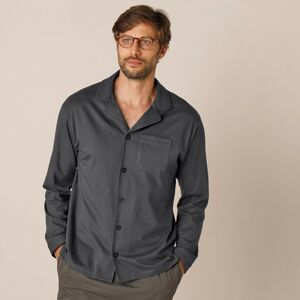 Blancheporte Pyžamová košile s dlouhými rukávy, antracitová antracitová 127/136 (3XL)