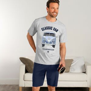 Blancheporte Pyžamo "Volkswagen" s krátkými rukávy a šortkami šedá/nám.modrá 97/106 (L)