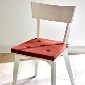 Blancheporte Sada 2 jednobarevných čtvercových podsedáků na židli terakota 40x40 cm