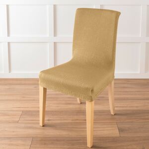 Blancheporte Jednobarevný potah na židli s optickým efektem, celopotah nebo na sedák šafránová sedák+opěradlo