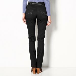 Blancheporte Rovné kalhoty s vysokým stahujícím pasem černá 46