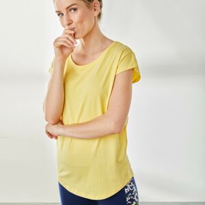 Blancheporte Jednobarevné tričko s lodičkovým výstřihem žlutá 42/44