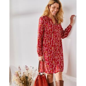 Blancheporte Rozšířené šaty se stylovými motivy červená/režná 36