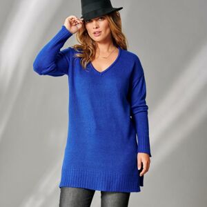 Blancheporte Jednobarevný tunikový pulovr tmavě modrá 50